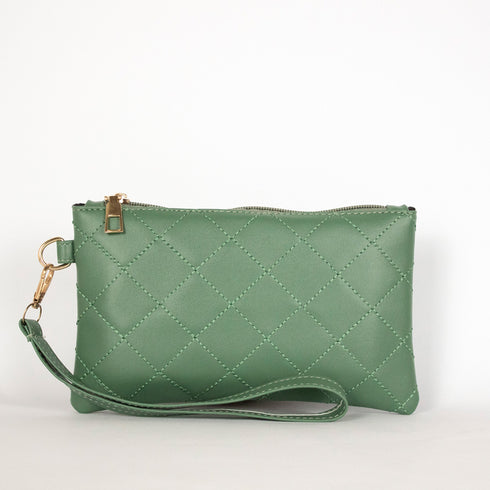 Rhombus Embroidery Accessories Pouch